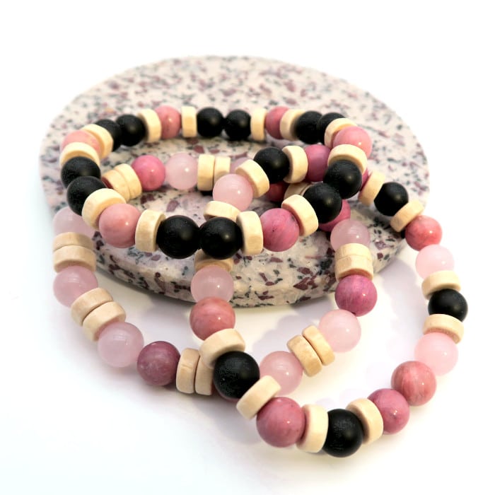 bracelet perles quartz