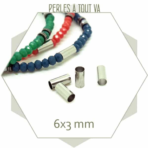 Achat perles tubes cache noeud