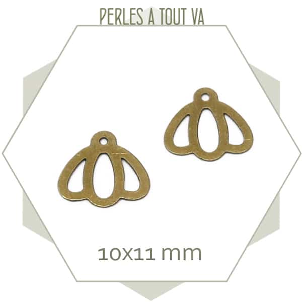15 breloques clochettes, couleur bronze