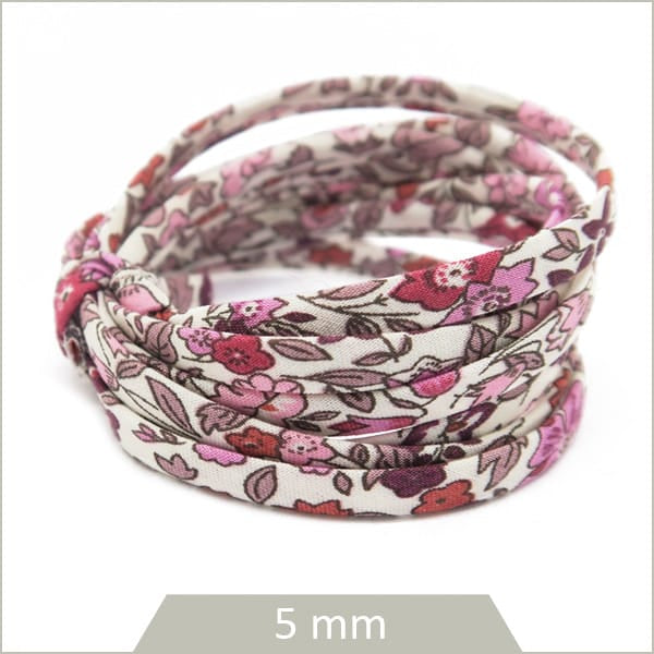 Cordon tissu liberty création bracelet