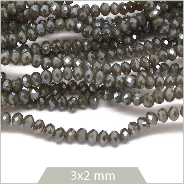 Rang de perles donut gris pour bijoux