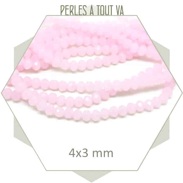 Fournisseur perles en verre donut rose