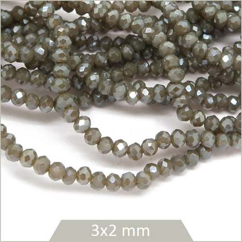 10 Perles De Verre Irisées Noires Montées En Pampille - Lot De 10 - Neuf