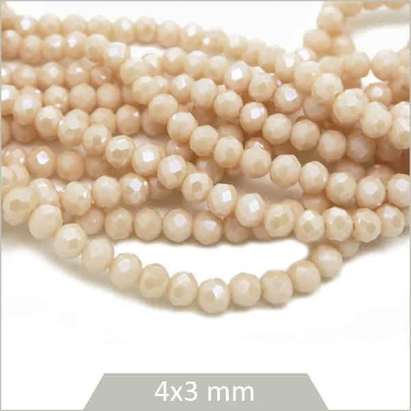 Perles couleur nude pour bijoux