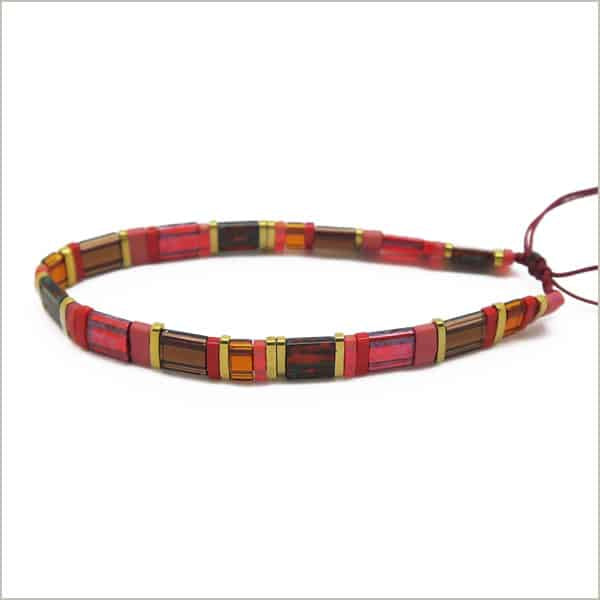 créer bracelet perles tila rouge