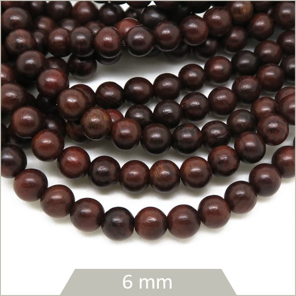 Vente en gros perles bois 6 mm