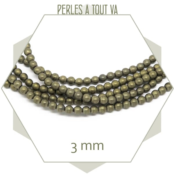 perles hématite ronde