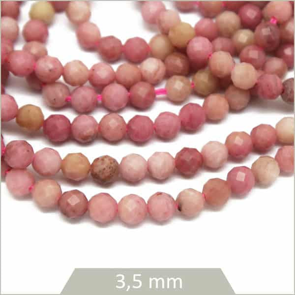 Vente perles à facettes rhodonite
