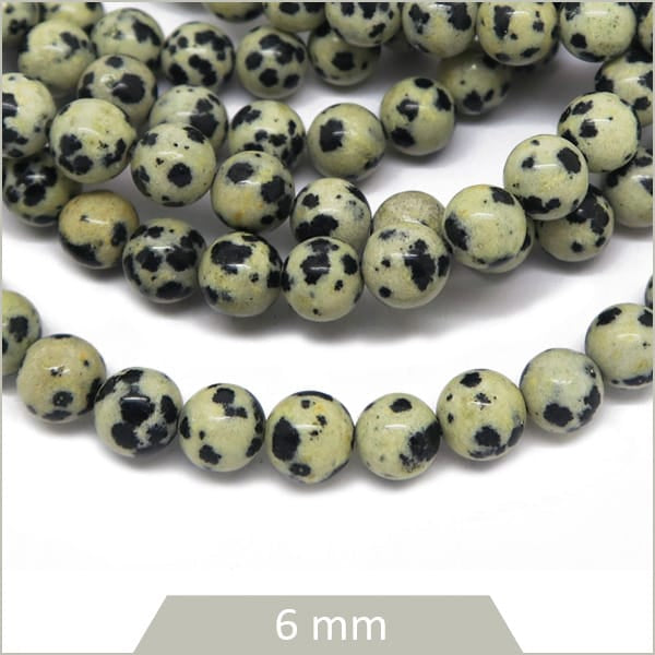 100 pièces 8mm perle ronde en jaspe dalmatien naturel en
