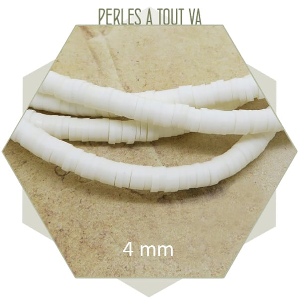 Vente perles heishi blanche
