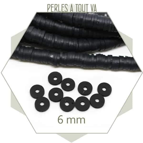 Vente perles heishi noir