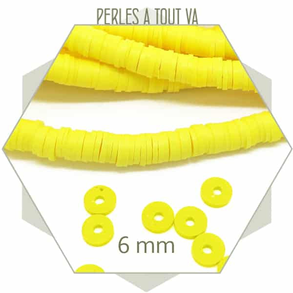 grossiste perles heishi jaune