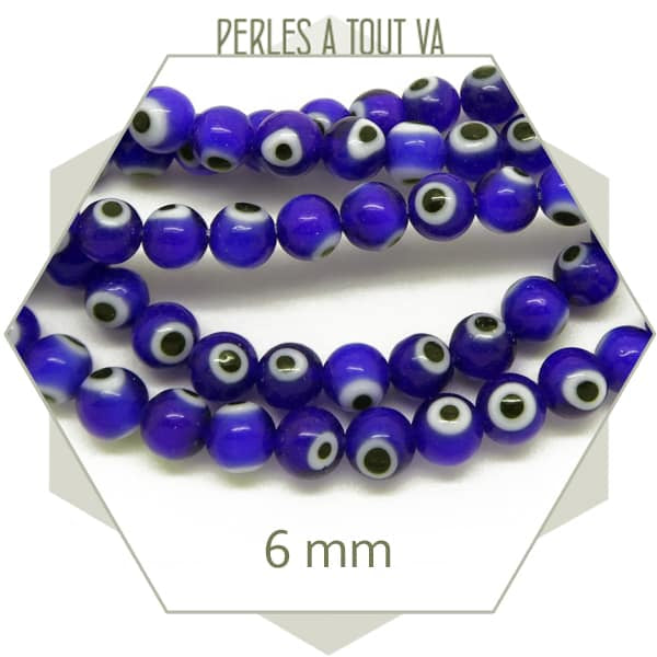 Fournisseur perles oeil turc 6 mm