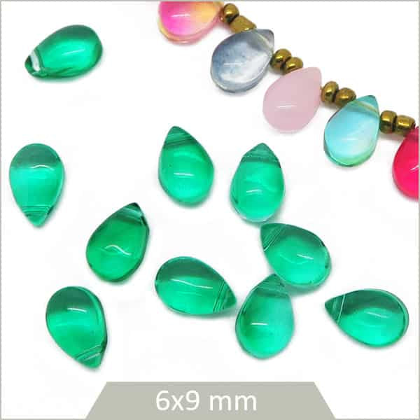 Création bijoux perles verre goutte