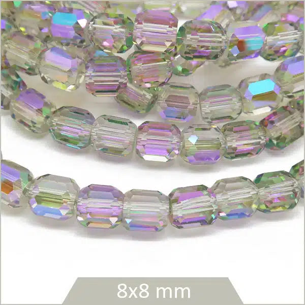 Grossiste perles cubes à facettes transparentes