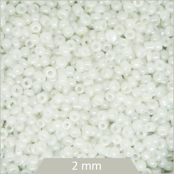 Lot petite perles rocailles blanc 2 mm