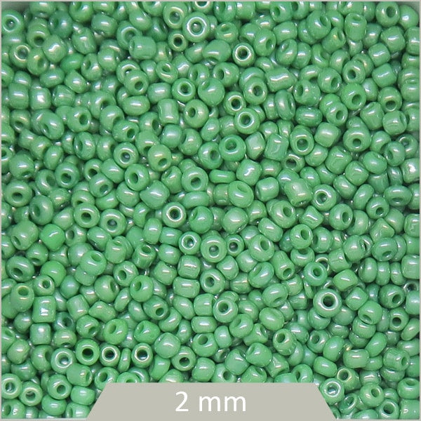 perles rocailles vert jade