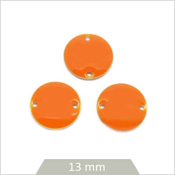 vente connecteurs émaillés ronds orange