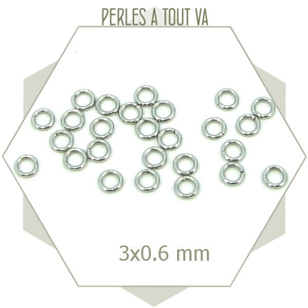 120 anneaux ouverts acier inox 3 mm