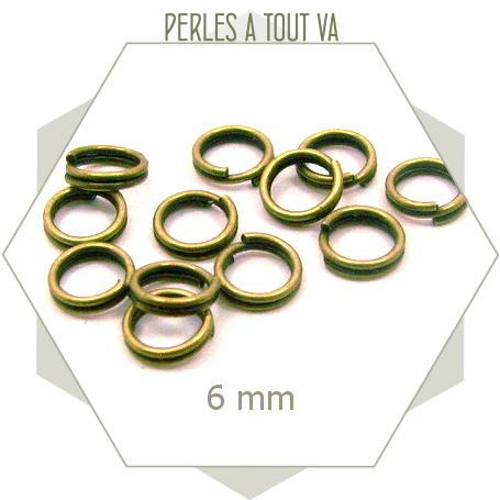 85 anneaux doubles 6mm bronze