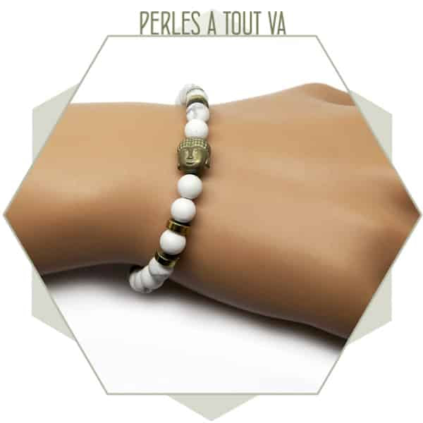 modèle bracelet perles howlite