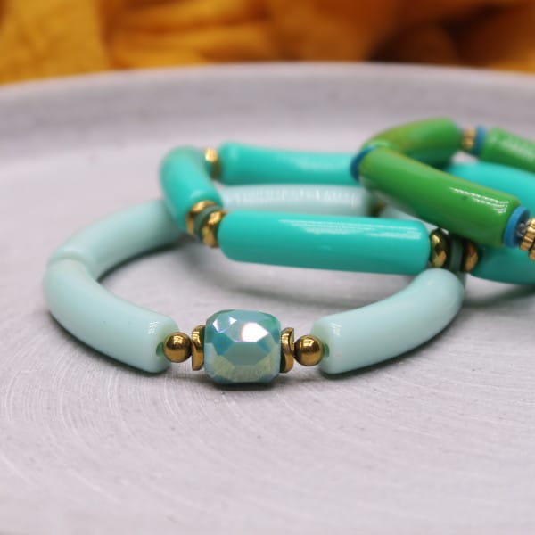 faire bracelet perles tubes incurvés